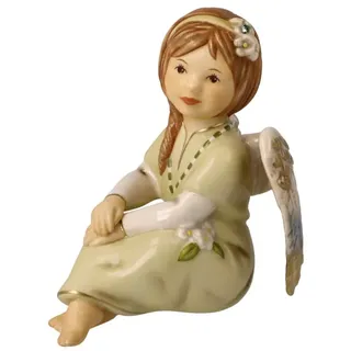 GOEBEL "Schutzengel Gloria Engel des Glücks, Weihnachtsdeko Höhe ca. 10,5 cm", Sammlerfigur, Weihnachtsfigur, Dekofigur aus Steingut, bunt,