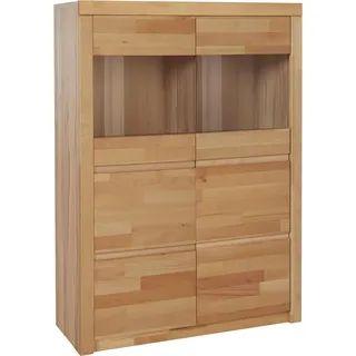 OTTO home Highboard 90 x 125 x 35 cm Beige / Braun