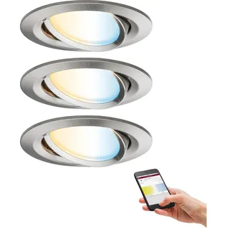 Paulmann Coin Nova Plus 3er Pack rund silber