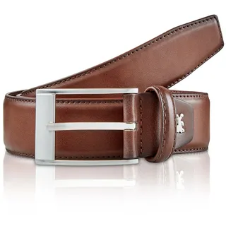 Ledergürtel LERROS "Citybelt *Shade*", Herren, Gr. 85, braun (cognac), Materialmix, Gürtel Ledergürtel