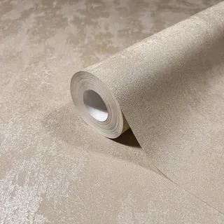Marburg Vliestapete Uni Metalloptik Glänzend Modern 10,05 m x 0,53 m Beige