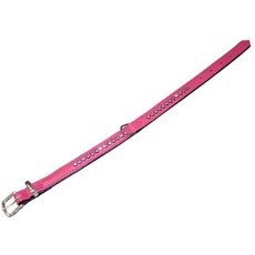 Nobby Halsband Crystal einreihig, fuchsia / schwarz 37 cm (27-32 cm), 12/14 mm, 1 Stück