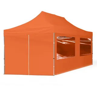 Faltpavillon Economy 3 x 6 m inkl. 4 Seitenteile orange 59029