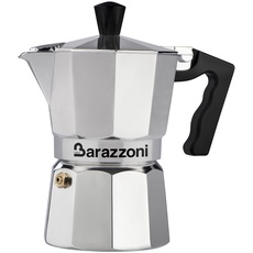 Barazzoni die Espressokocher 3 Tassen, Aluminium, Grau, 8.7 x 15.1 x 15.7 cm