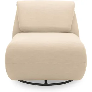 DOMO. collection Outdoor Sessel Spiekeroog, Polstersessel mit Rückenfunktion und Drehfunktion, wetterfest, Gartenmöbel, Gartensofa, 68 x 88 x 67 cm (BxTxH), beige