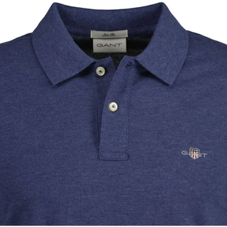 Poloshirt GANT "Poloshirt Slim Shield Pique Polo 1er Pack", Herren, Gr. 4XL, blau (dunkelblau), Obermaterial: 100% Baumwolle CO., Shirts Poloshirt