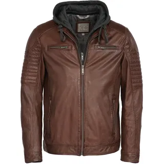 Lederjacke JCC "Lederjacke 3102237", Herren, Gr. 56, braun (rust), Obermaterial: 100% Lammleder LEL. Futter: 100% Baumwolle CO., Jacken Lederjacke