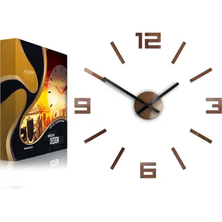 ModernClock, Wanduhr Arabisch metalic copper, 50cm, DIY, wanduhr modern, Quarzuhr, acrylglas - Kupfer, Schwarz