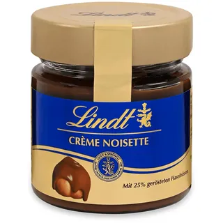 Lindt Schokolade - Brotaufstrich Crème Noisette | 220 g | Haselnusscrème Brotaufstrich im Glas mit aromatischem Kakao und 25% gerösteten Haselnüssen | Schokoladen-Brotaufstrich| Schokoladengeschenk