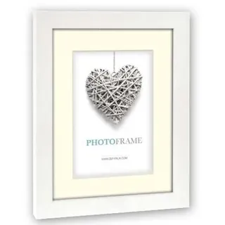 ZEP Regent 4 Passepartout 13x18 Holz Bilderrahmen weiß