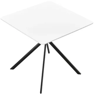 [en.casa] Esstisch Ankara 78x78x75 cm Weiß 78x78x75cm - Küchentisch Esszimmertisch Besprechungstisch Konferenz-Tisch - Weiß