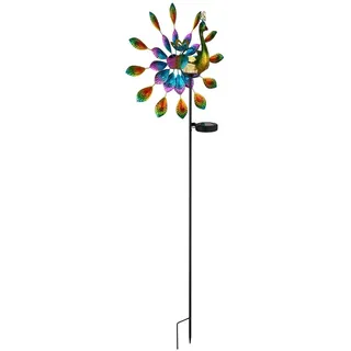 Globo Solarleuchte , Multicolor , Metall , 25x120x38 cm , Ce , mit Schalter , Lampen & Leuchten, Außenbeleuchtung, Solarleuchten