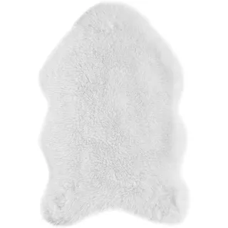 Fellteppich OTTO HOME "Alpa", weiß, B:50cm H:35mm L:80cm, Polyester, Teppiche, Fellteppich, Kunstfell, Uni Farben, sehr weich, waschbar, auch als 2er Set