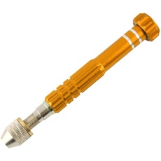 Larcele Mini Bohrmaschine Pin Vise Handbohr für Handwerkliches Schnitzen zum Selbermachen SDZKQ-02 (Gold)