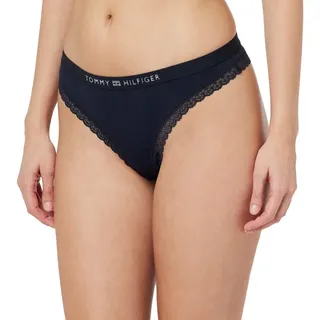 Tommy Hilfiger Thong Stringtangas Damen, Blau (Desert Sky), L