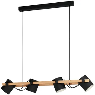 EGLO Hornwood 4-flg. Ø 180 cm rund Schwarz/Creme