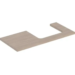 Geberit ONE Waschtischplatte, Ausschnitt rechts, 105x3x47 cm, 505.324.00.5, Farbe: Eiche / Melamin Holzstruktur