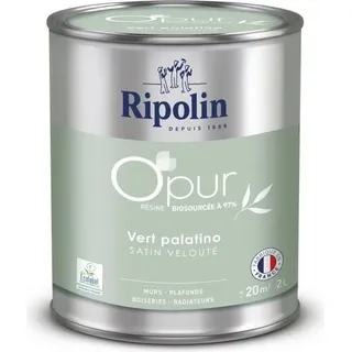 O'pur Wände Holzarbeiten Heizkörper Palatino grün samtig Satin - RIPOLIN - 2 L