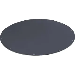 (600g/m2) Runde LKW-Plane/PVC-Plane mit 20mm Ösen (Anthrazit RAL7016, 340 cm) Poolabdeckung Abdeckpane Poolplane Poolunterlage Bache Schutzplane - Dunkelgrau