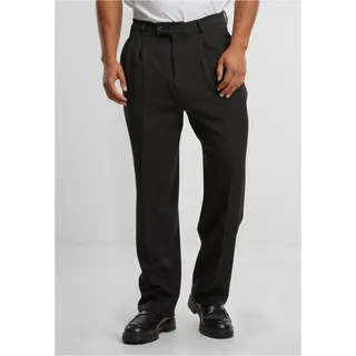 URBAN CLASSICS Double Pleated Dressed Stoffhose - Black - 33