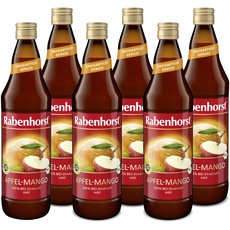 RABENHORST Apfel-Mango BIO 6er Pack (6 x 700ml). Vollmundiger Fruchtgenuss aus 100% Bio-Direktsaft