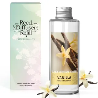 SCENTORINI Raumduft Nachfüller 200ml, Vanille, Raumdüfte Nachfüllflasche mit Duftstäbchen für Stäbchen Diffuser – Langanhaltender Aroma Refill für Wohnzimmer, Schlafzimmer, Badezimmer