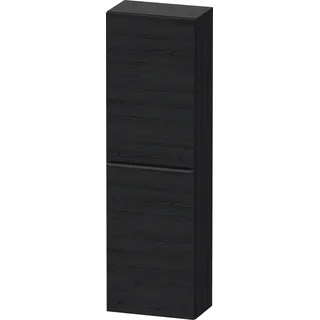 Duravit D-Neo Halbhochschrank, 400x1320x240mm, eine Tür, Türanschlag frei wählbar, 4 Glasfachböden, DE011801616, Farbe: Eiche Schwarz Matt Dekor