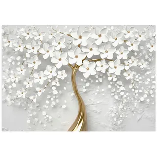 Wallarena Fototapete 3D Effekt Blumen Vliestapete 150x105 , Papier , Baum/Pflanze/Natur , Rechteckig , 150x105 cm , FSC 100% ,
