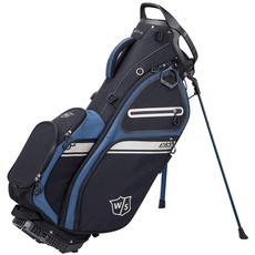 Wilson Staff Golftasche, EXO II Carry Bag, Tragetasche, Schwarz/Blau, Integrierter Ständer, 2,3 kg, WGB6600BU