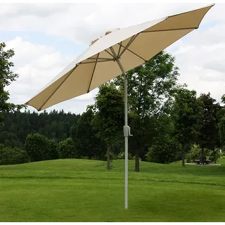 Sonnenschirm N19, Gartenschirm, Ø 3m neigbar Polyester/Alu 5kg creme - Beige