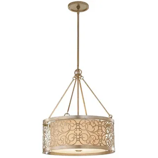 Elstead Lighting Kronleuchter , Silberfarben, Goldfarben , Metall , 80.8 cm , Grüner Punkt, RoHS , Lampen & Leuchten, Leuchtenserien