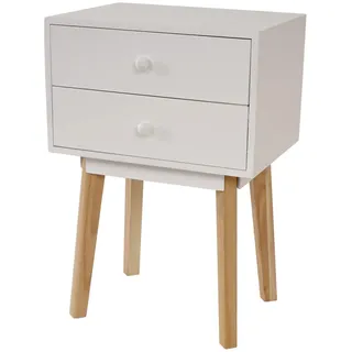 Mendler Nachtschrank Malmö T271 59 x 40 x 30 cm Weiß