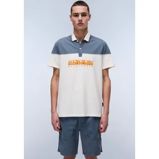 Napapijri Poloshirt »E-SATURNIA SS« Mit aufgesticktem Markenlogo auf der Brust, weiß