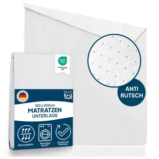 Blumtal® Lattenrost Auflage 160x200 cm - Oeko-TEX zertifizierter Lattenrost Matratzenschoner - Matratzenunterlage 160x200 cm + Anti-Rutsch-Schicht - Lattenrostschoner - Lattenrost Schoner