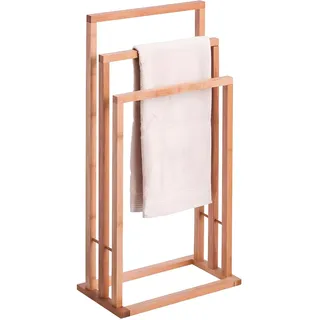 Avilia Handtuchständer aus robustem Bambus mit 3 Halterungen 42 x 24 x 81,5 cm – ideal zum Organisieren und Halten Ihres Badezimmers – aus nachhaltigem Material