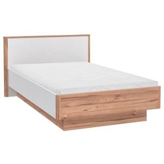 Xora Bett , Weiß, Eichefarben , Holzwerkstoff , 120x200 cm , Schlafzimmer, Komplette Schlafzimmer und Serien, Schlafzimmerserien