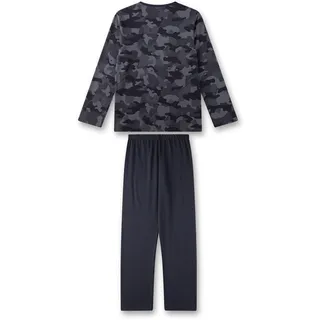 Sanetta Schlafanzug SANETTA "Pyjama", Herren, Gr. 140, schwarz (schwarz, grau), Obermaterial: 100% Baumwolle CO., Homewear-Sets Schlafanzug