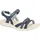 Flat Sandal Damen Blau Marine 43
