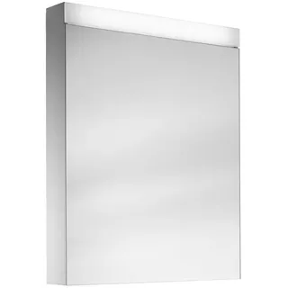 Schneider PATA LED-Spiegelschrank, eine Tür 50cm, wechselbarer Anschlag, 495x120x756mm, Beleuchtung oben dimmbar, 161.050.01.02, Ausführung: CH-Norm/Korpus weiss/4000K