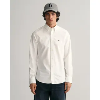 GANT Slim Oxford Langarmhemd White XL