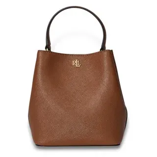 Lauren Ralph Lauren für Damen. 431969365002 Reese kleine braune Crossbody-Tasche aus Leder (OSFA), Beige, Lässig