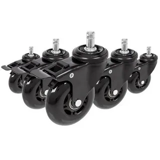 Mid.you Drehstuhlrolle , Schwarz , Metall, Kunststoff , 3.6x10x75 cm , Büromöbel, Bürostühle, Bürostuhl-Ersatzteile & Bodenschutzmatten