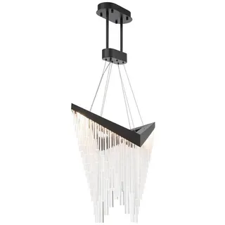 Elstead Lighting Kronleuchter , Schwarz , Metall, Kunststoff , G , 119.4 cm , höhenverstellbar , Lampen & Leuchten, Leuchtenserien