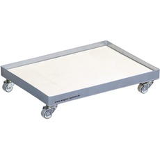 WAGNER Transporthilfe MM 1184 I 41 x 31 x 8 cm - Tragkraft 100 kg - ideal für genormte Stapelboxen & Getränkekästen I herausnehmbare Ladefläche I wendige Softlenk-Rollen I vielseitig - 20118401