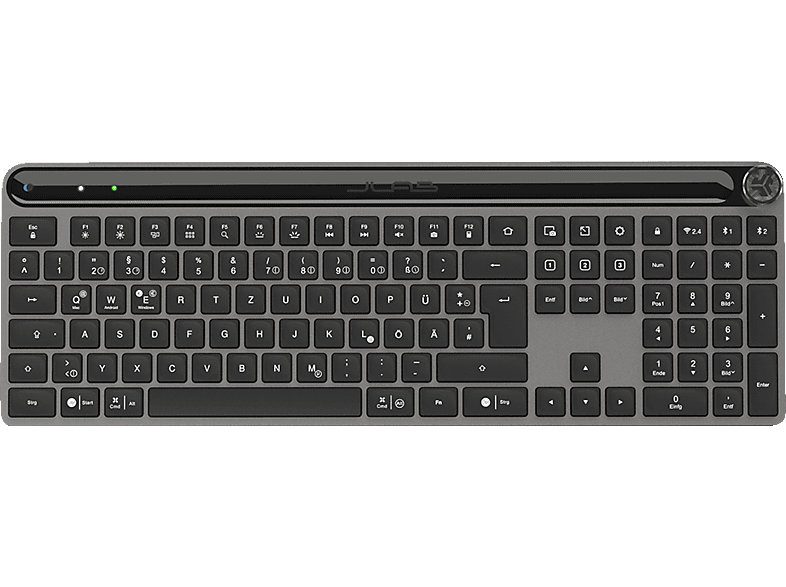 Bild von Epic Wireless Keyboard, schwarz, LEDs weiß, USB/Bluetooth, DE (IEUDEKEPICKEYRBLK4)