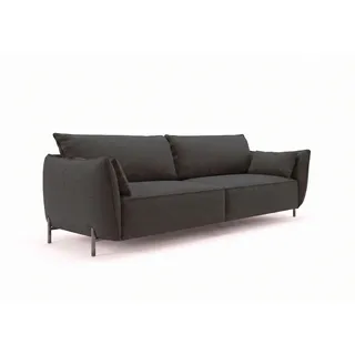 Kaiser Möbel Sofa 3-Sitzer für Terrasse und Garten, Stoff Sunlight, Graphit, Sunmee , Dunkelgrau , Holz , 188x90x95 cm , Gartenmöbel, Loungemöbel, Gartensofas & Loungesofas