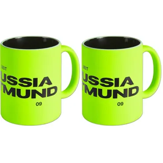 Dortmund Borussia BVB Tasse Neon (Packung mit 2)