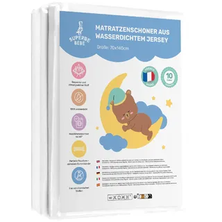 SUPERBE BEBE Matratzenschoner wasserdicht 70 x 140 cm weiß