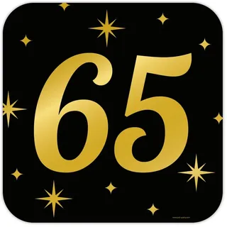 pd-party Fenster Dekoration 50 x 50 cm schwarz gold