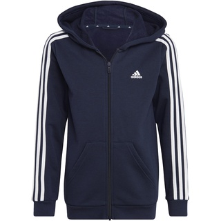 Adidas Unisex Kinder Hooded Track Top U 3S FL Fz Hood, Legend Ink/White, IC0600, 128